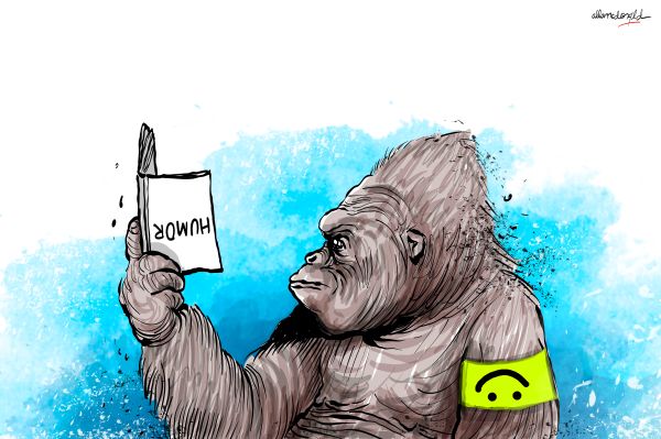 9º Concurso de Humor Gráfico Gin. Todo se complica en el planeta Tierra.